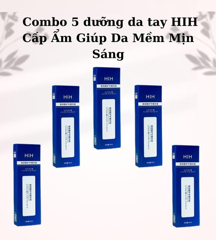 Combo 5 Kem Dưỡng Da Tay HIH Chiết Xuất Hyaluronic Acid Cấp Ẩm Dưỡng Da Mềm Mịn 40ml