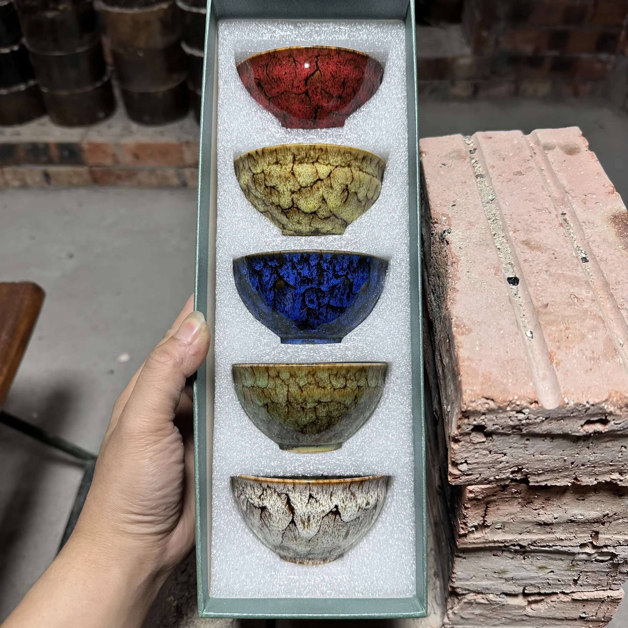 [chén trà] Bộ Chén ngũ Hành N070