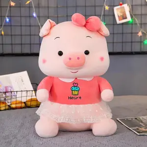 boneka Pig Perempuan Pakai Renda Jumbo Ukuran -/+45cm Terbaru Bahan Plush Dolls boneka buat babi Toys