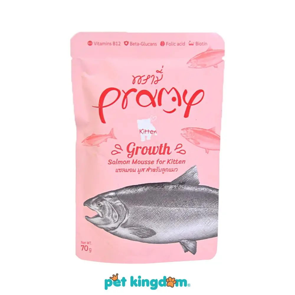 Makanan Kucing - Pramy Wet Food Pouch Kitten 70gr - Kitten Growth