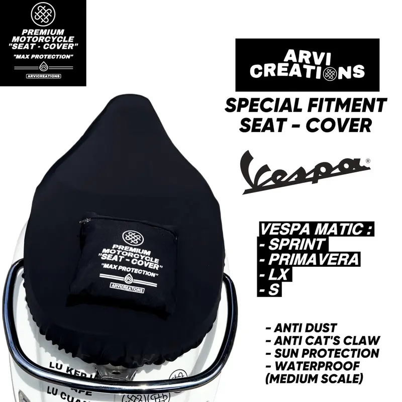 Cover Seat / Sarung jok Vespa matic Kain Motor Motorcycle 0