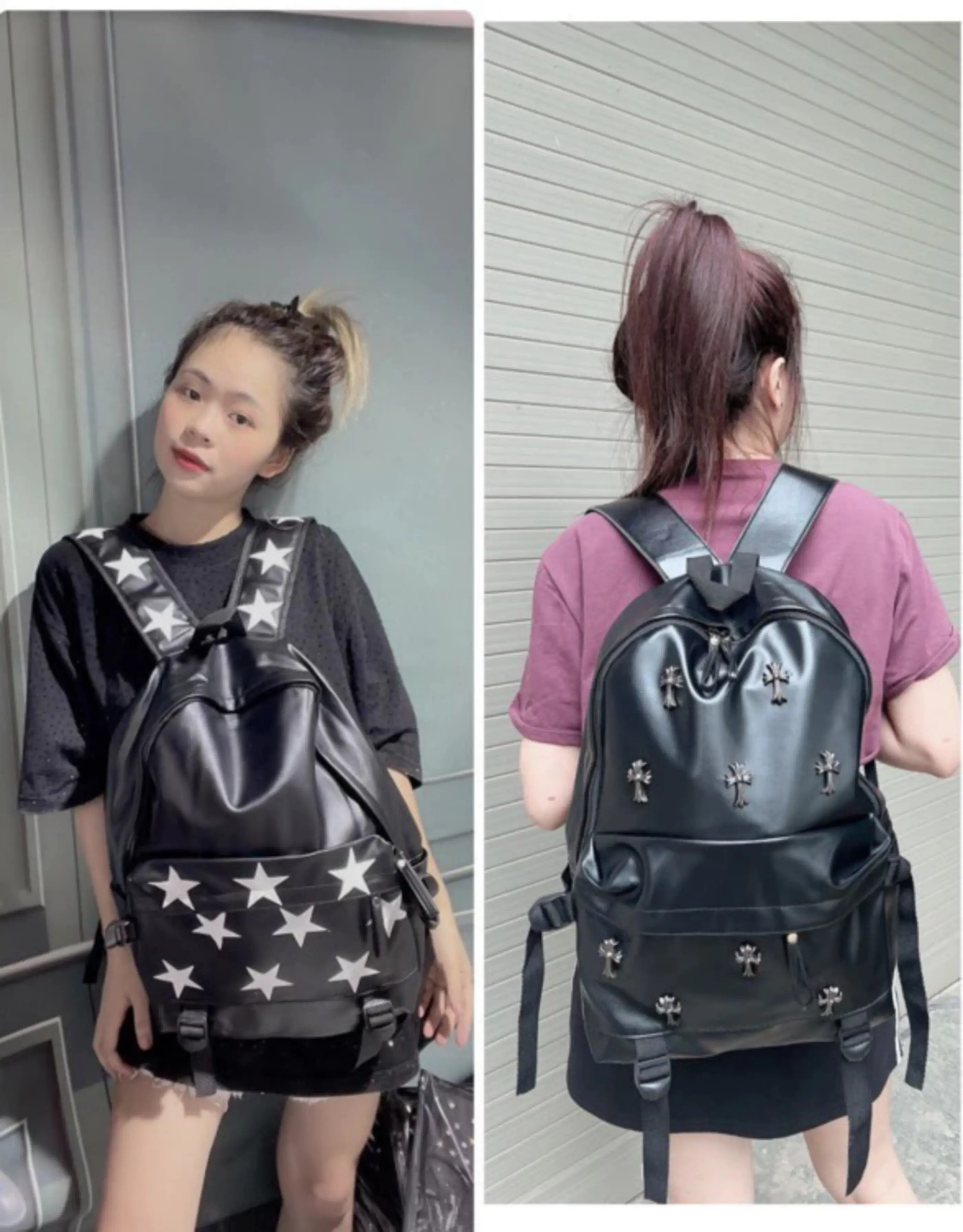 BALO DA NGÔI SAO SIZE 42 ĐỰNG LAPTOP , SÁCH VỞ A4 LAPTOP,Balo đi học,Balo đi chơi Bag Túi Đeo Vai Nam