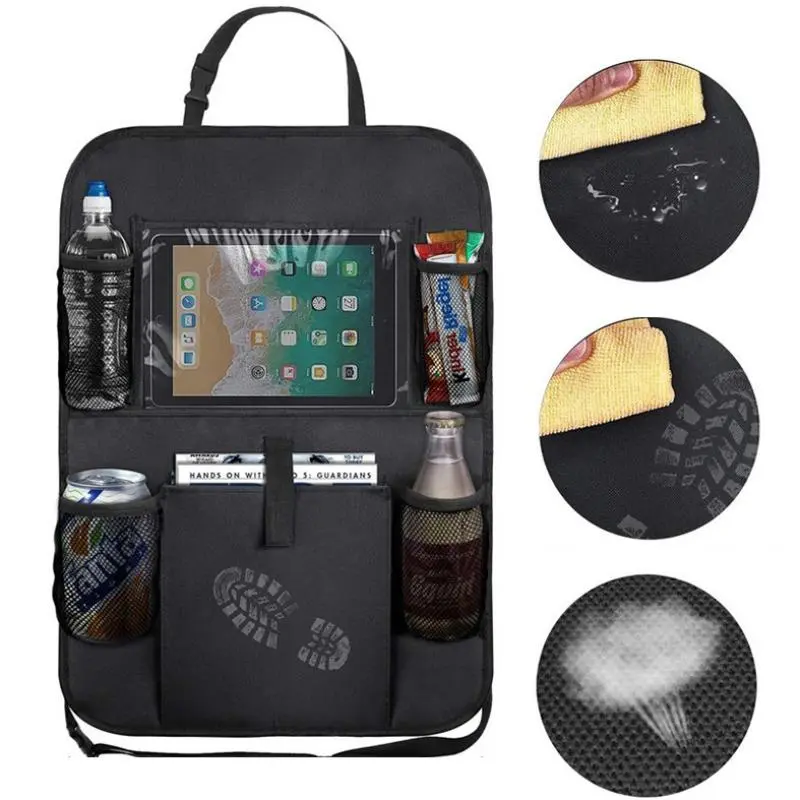 Car Seat Back Storage Bag, 1 Count Car Seat Back Organizer, Multi-functional Car Seat Back Hanging Bag, Car Interior Accessories for Car Stowing & Tidying 3