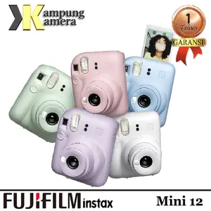 Fujifilm Instax Mini 12 & Mini 11 Instant Film Camera PAKET 10/20 Sheets ORIGINAL Fuji Instax Garansi 1 TAHUN