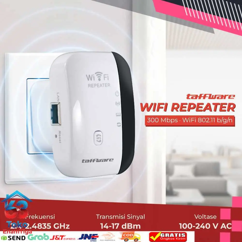 Taffware Wireless-N WiFi Repeater 300Mbps - MT02