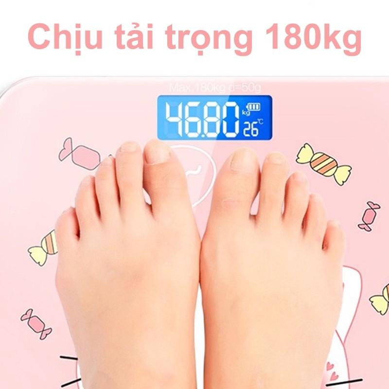 Cân Điện Tử Sức Khỏe Mèo Hồng Tiện Dụng, Cân Bếp Gia Đình Dùng Pin Aaa Bền Đẹp Dễ Dùng Max 180kg 2