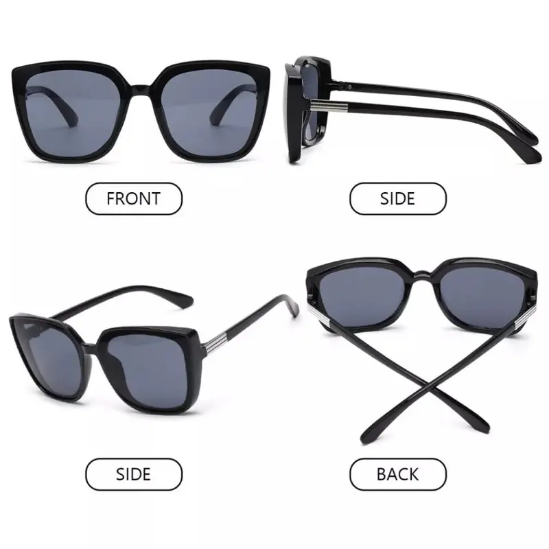 Kacamata Hitam Cat Eye frame Kotak Fashion casual mantai model Korea untuk Pria dan Wanita / Korean Sunglasses style READY STOCK Eyeglasses Aksesoris Eyewear i032 1