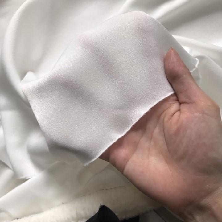Vải Lụa Tằm Trắng Khổ 1m5 - Chất Mỏng, Co Giãn Nhẹ, Rũ, Mềm Mịn - May Áo Dài, Đầm, Váy, Áo Bà Ba 5