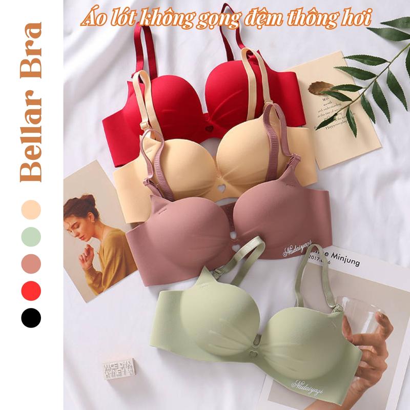 Áo Ngực Nữ Su Không Đường May Thiết Kế Xinh Xắn Áo lót Không Gọng Đệm Bàn Tay Mút Vừa Nâng V1 Bellar Bra BBA1999