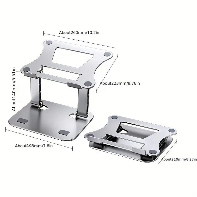 Adjustable Laptop Stand, Foldable Desk Laptop Stand, Laptop Riser Holder for Home Office 1