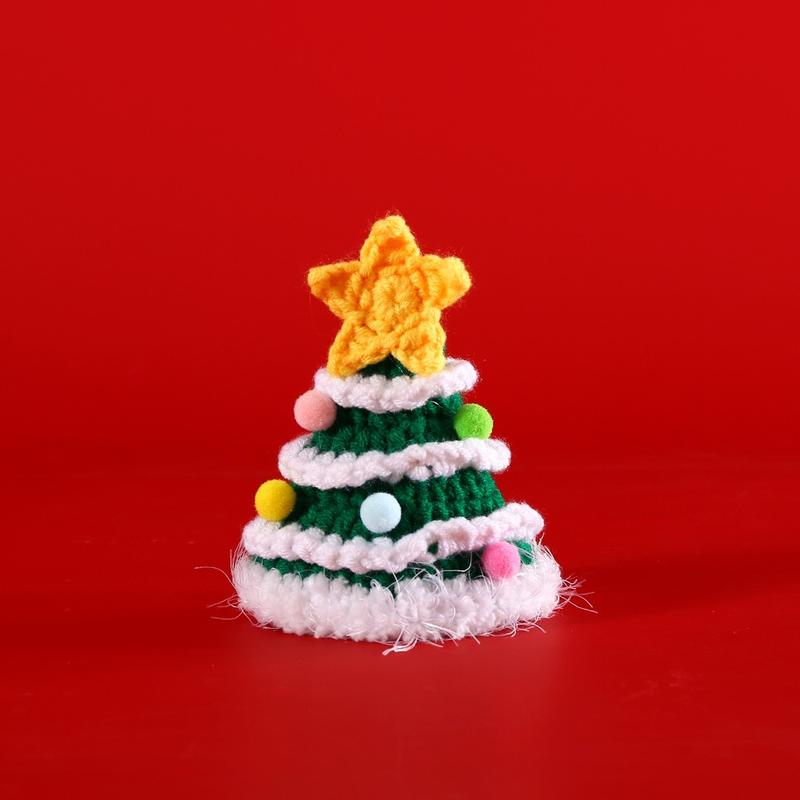 Cat and Dog Christmas Dress Up Set, Knitted Yarn, Hand Hook, Five Corners, Planet Scarf, Hat, Headwear Accessories 6