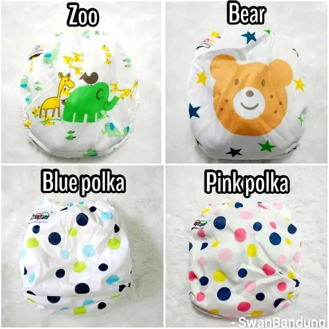 Clodi popok kain bayi + insert 3 Layer microfiber lembut berkualitas 4