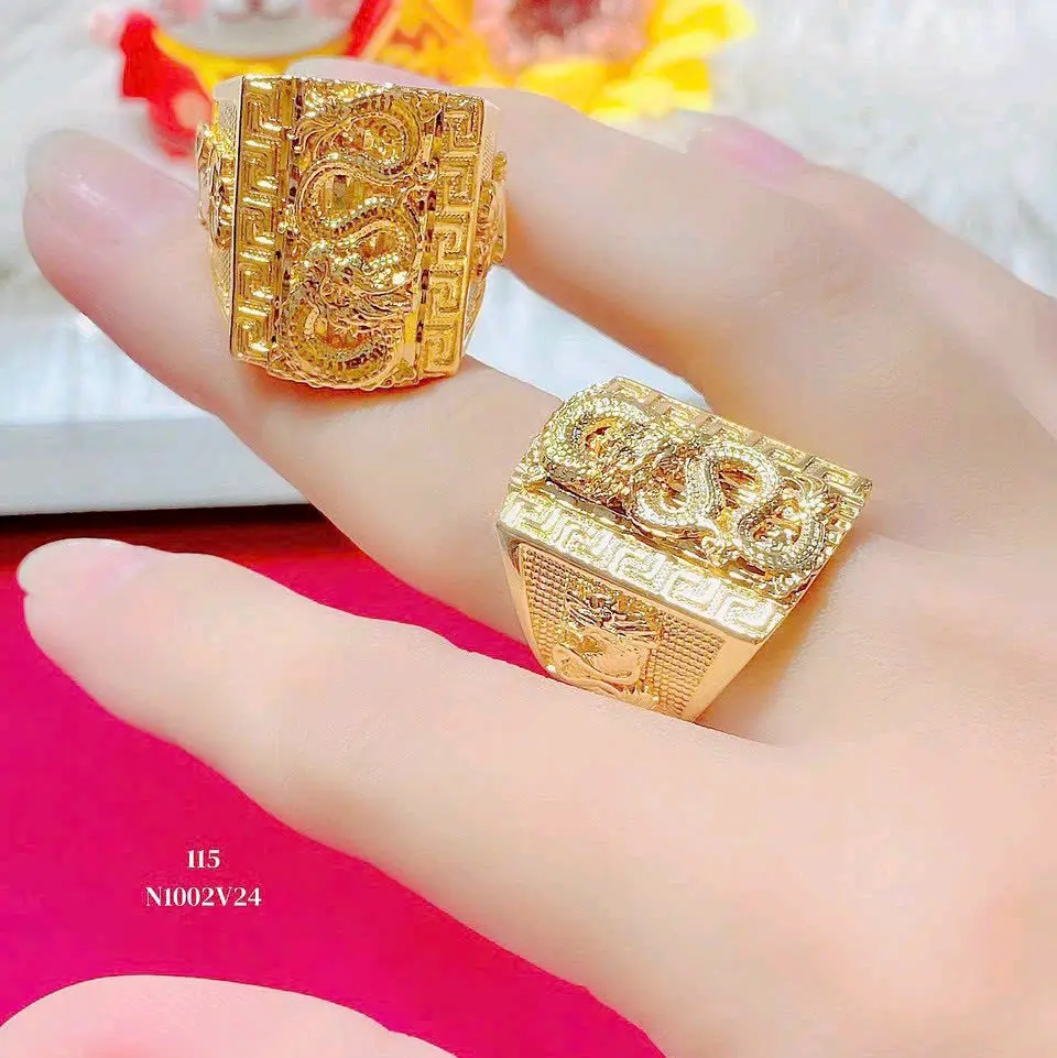 Nhẫn Nam Rồng Vàng May Mắn N1002 - Đeo Tay Nam Thời Trang