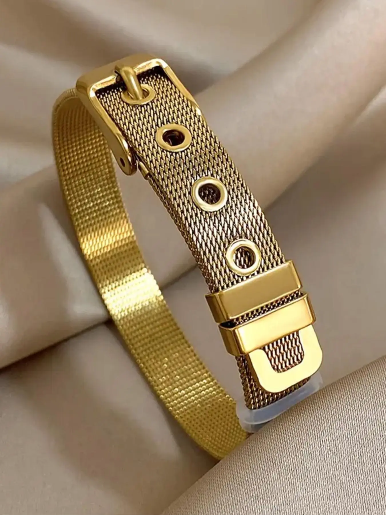 Stainless Steel Mesh Bracelet, Fashionable Jewelry for Women & Men, Trendy All-match & Exquisite Jewelry for Birthday Gift