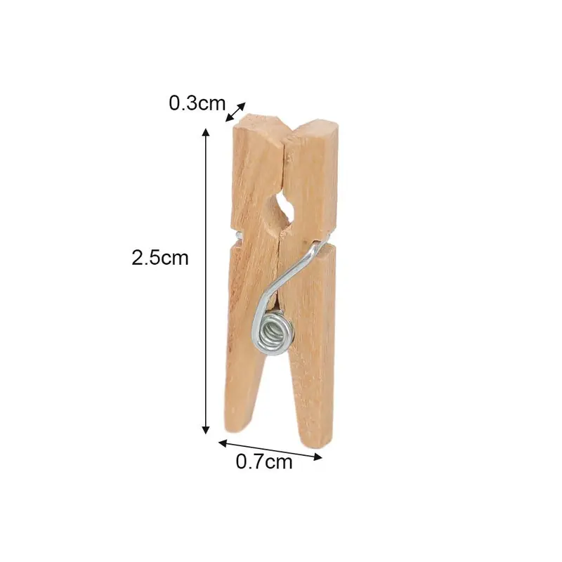 Kẹp Gỗ Mini, Bán Chạy, 50 / 100 CÁI, Thủ Công Thủ Công, Kẹp Ảnh Trang Trí, Đồ Trang Trí Thủ Công Ghim Quần Áo, 2,5cm, Thích Hợp Cho Gia Đình Và Văn Phòng 8