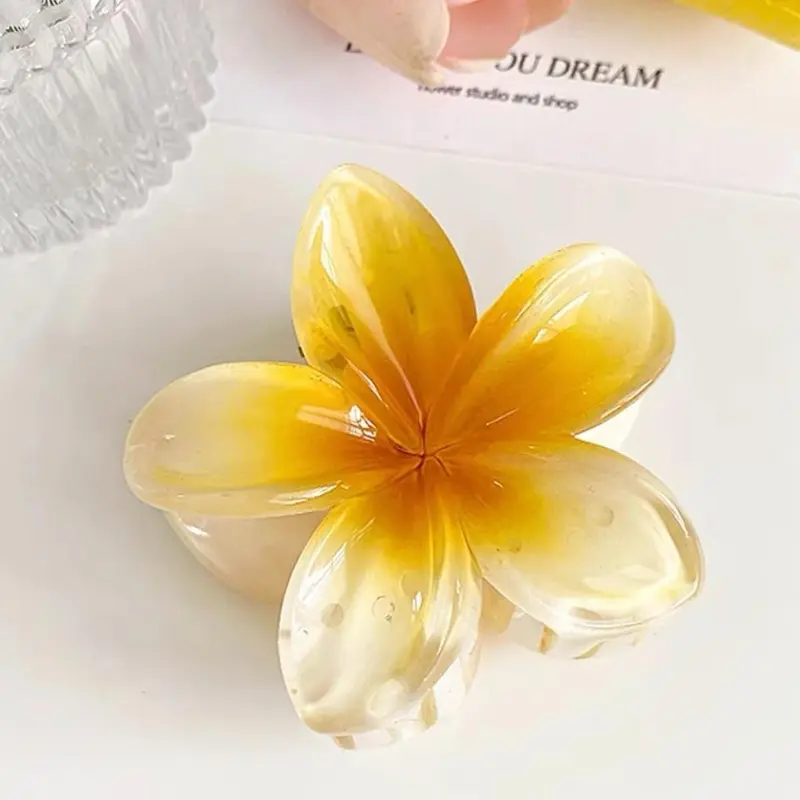 【Size To】 Kẹp Tóc Hình Hoa Sứ 8cm - Kẹp tóc hình hoa màu kẹo thời trang Hàn Quốc cho nữ Women Voan Voi 8
