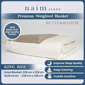 King NAIM SLEEP Weighted Blanket Selimut Berat PREMIUM COTTON