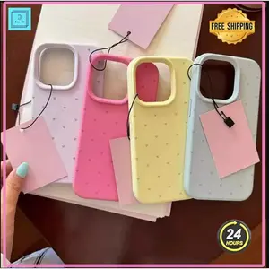 Suka Polkadot Kulit Casing Untuk Samsung A35 A56 A07 A17 A55 A36 A26 A16 A54 A15 A06 A34 A54 A53 5G Samsung S25 ULTRA S24 ULTRA FFE S23 ULTRA Casing Ponsel Litchi Lunak TPU softcase Layar Penuh Kartun Macaron Jelly Leather Texture Shockproof Phone Case