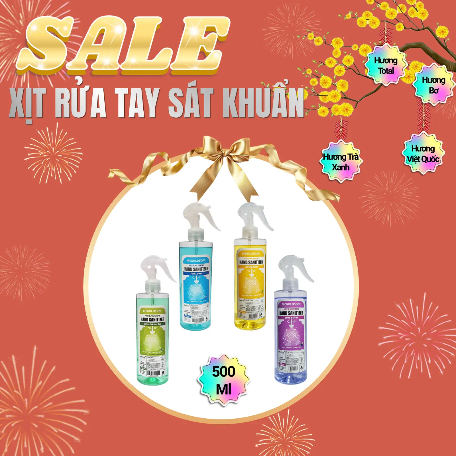 Xịt rửa tay sát khuẩn StayDry 500ml