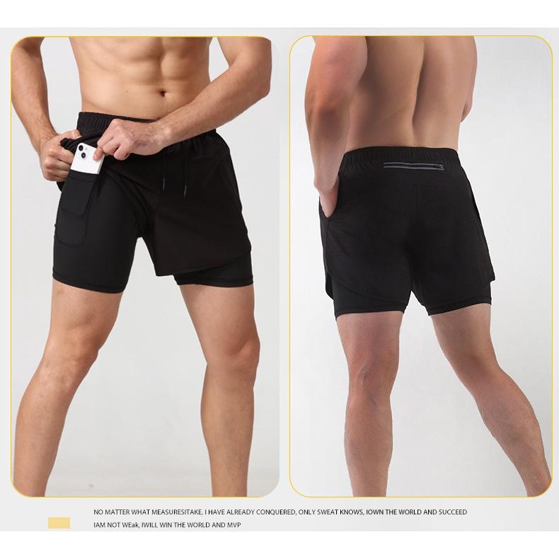 DK22 Celana Pendek Olahraga Lari Pria Gym Training Legging Sport Pria Fitness 1
