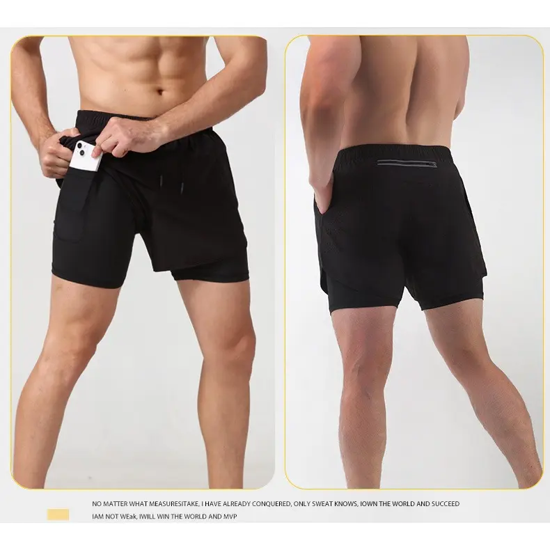 DK22 Celana Pendek Olahraga Lari Pria Gym Training Legging Sport Pria Fitness 1