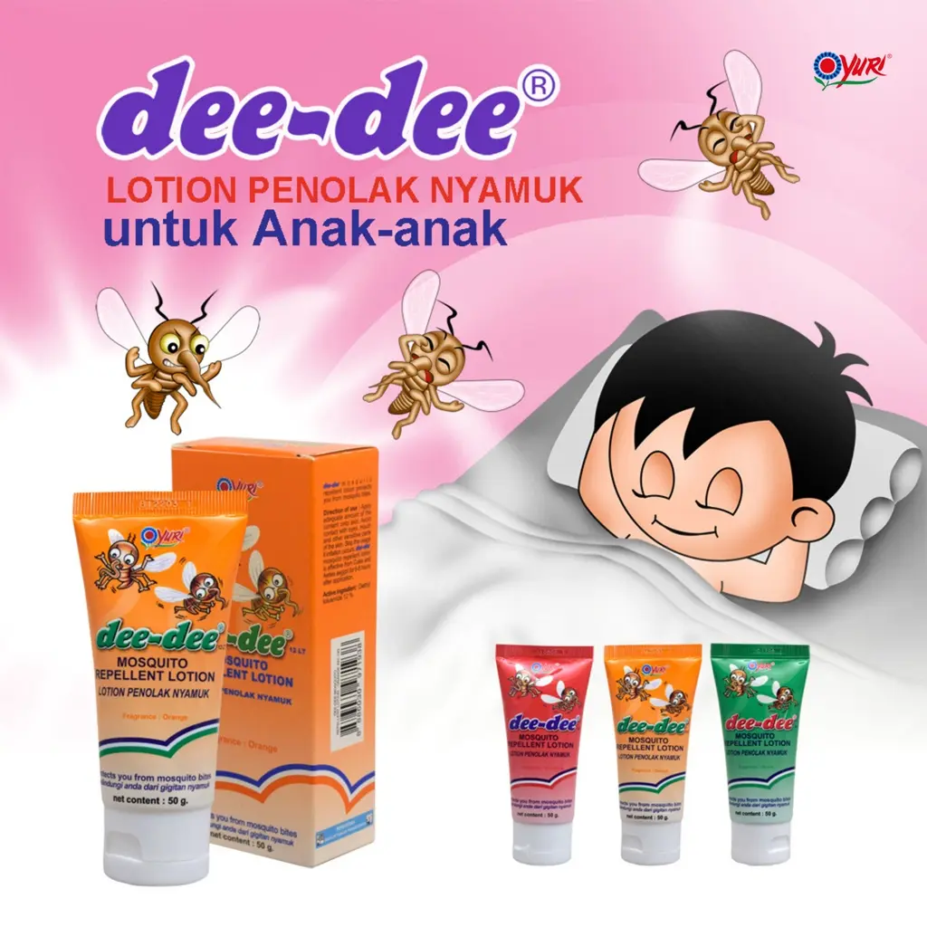 [ANTI NYAMUK] Dee-Dee Mosquito Repellent Lotion 20gr / 50gr - Dee Dee / DeeDee Losion Penolak Anti Nyamuk Anak 20 / 50 gr Guava Orange Strawberry