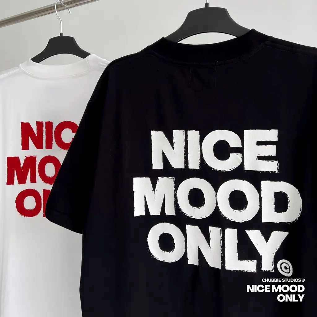 Áo Thun LIFEDIFF NICE MOOD ONLY Áo phông Unisex cotton nam nữ, in chữ 2 mặt Cổ Tròn Women Top
