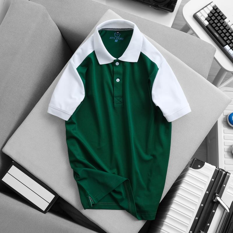 Áo Polo nam phối tay trắng , nam tính, thanh lịch, sang trọng-ATPTT1222 4