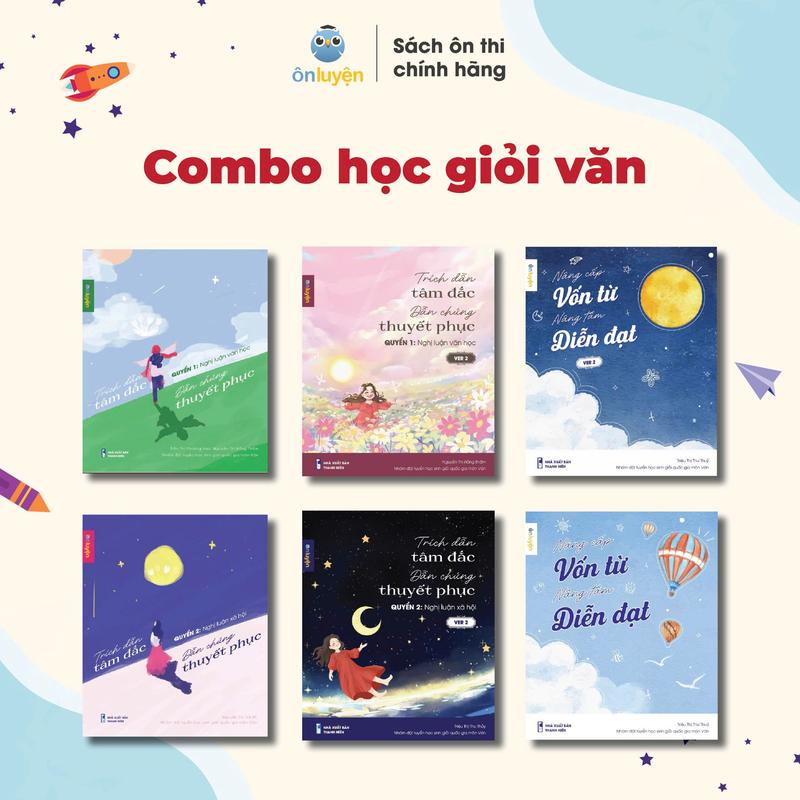 Combo 6 Cuốn Sách: Trích dẫn tâm đắc dẫn chứng thuyết phục ver1+ ver2 và Nâng cấp vốn từ nâng tầm diễn đạt ver1+ ver2 - Nhà sách Ôn luyện