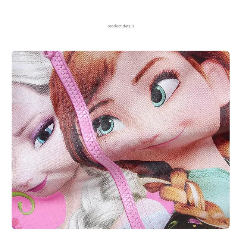 Product Introduction of Spring Autumn Kids Girls Cartoon Frozen Elsa Anna Jacket Coats Clothes Children Cotton Hooded Coat Tops Little Girls Clothing 5