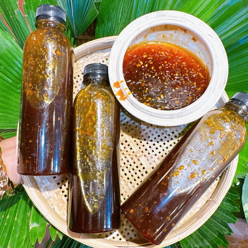 [Bánh tráng phơi sương Kiều Duyên] 1 chai 300ml nước sốt bò trộn bánh tráng