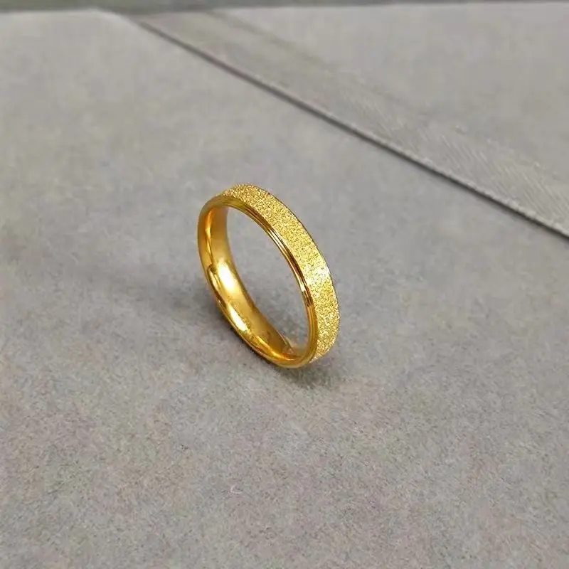 Elegant Plated Stainless Steel Ring for Women Non Tarnish Hypoallergenic Jewelry Gift for gf