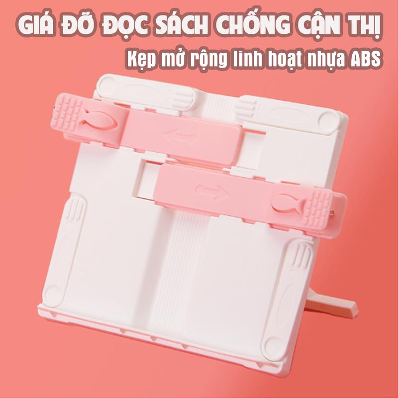 Giá đỡ đọc sách chống cận thị tiện lợi cho bé kích thước 218x206x52mm ,đa dạng màu sắc, Nhựa PP + ABS điều chỉnh được