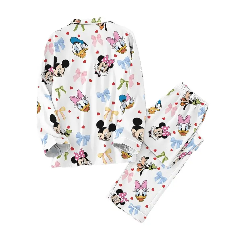 Mic.key Friends Pajamas, Mi.nnie Bow Coquette Pajamas Set, Pluto D.aisy D.onald Bow Shirt, Di.sneyworld Women Pajamas 1
