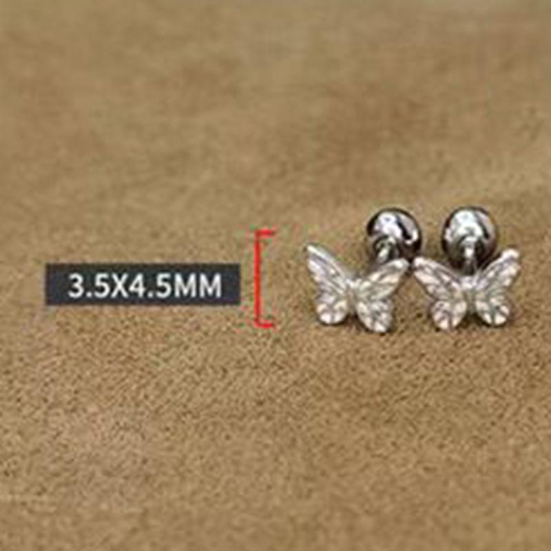 Product Introduction of Bông Tai Đinh Tán Hình Bướm Xoắn Ốc Cho Phụ Nữ Và Trẻ Em Gái, 1 Đôi, Rỗng, Nơ, Xương Tai, Bóng, Cho Tiệc Cưới, Món Quà Tinh Xảo Mới 21