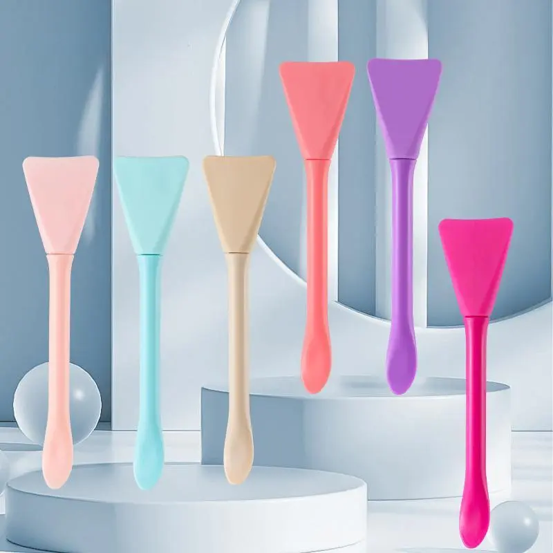 Silicone Face Mask Brushes Makeup Spatula Face Mask Applicator Skin Care Spatula Lotion Spatula Face Cream Applicator Spa Makeup Tools for Facial Skin Care DIY Mask Mixing and Sampling Tool sha