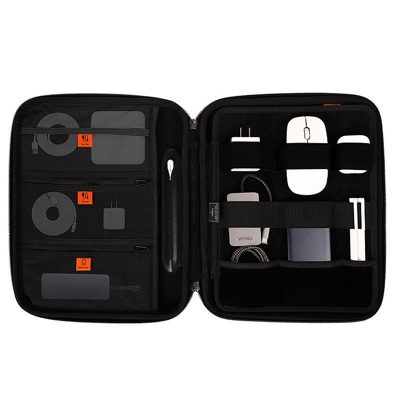 Túi Chống Sốc Chống Nước Đựng iPad Macbook Và Phụ Kiện WIWU Parallel Hardshell Có Tay Cầm Và Quai Đeo Tiện Lợi Bag Đeo Vai Đựng Laptop