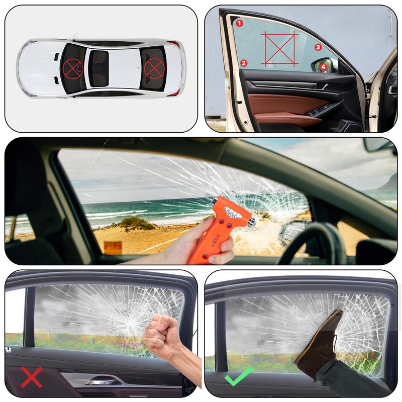 Product Introduction of Window Breaker Car Safety Hammer Two-in-One Multifunctional Car Life Hammer Escape Hammer 3