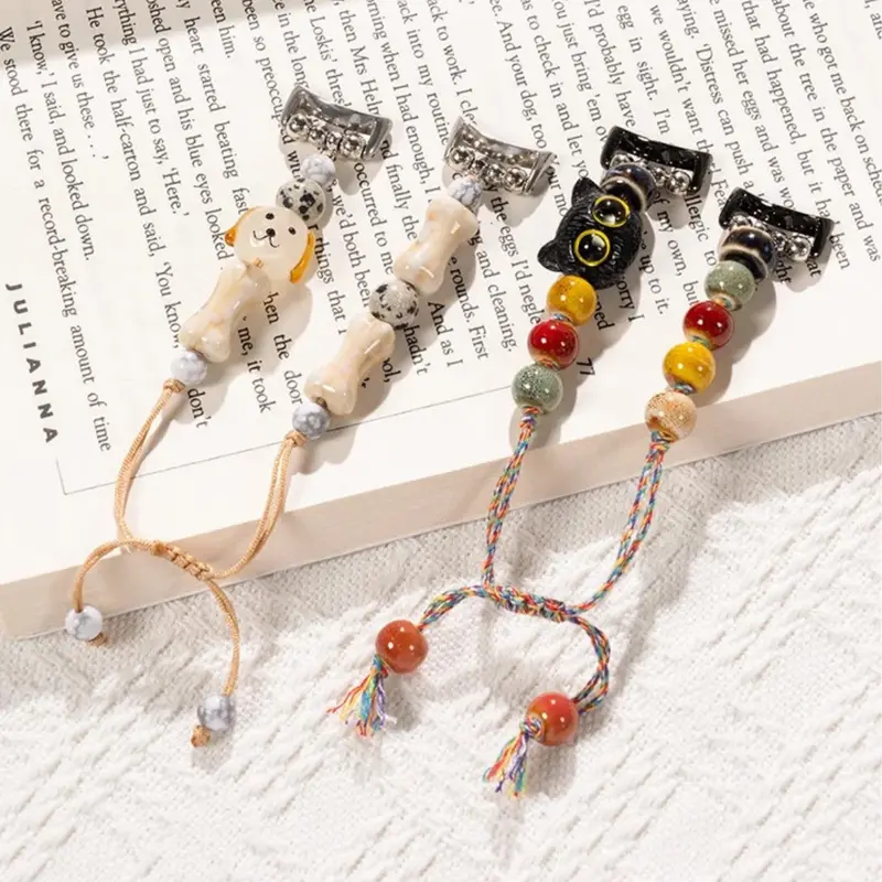 Black Cat Puppy Beaded Rope for Huawei Band Xiaomi Band Redmi watch Samsung watch Huawei watch Apple watch Itel Advan Aolon Huawei GT Series Samsung Galaxy Watch Amazfit 18mm 20mm 22mm Smartwatch 2