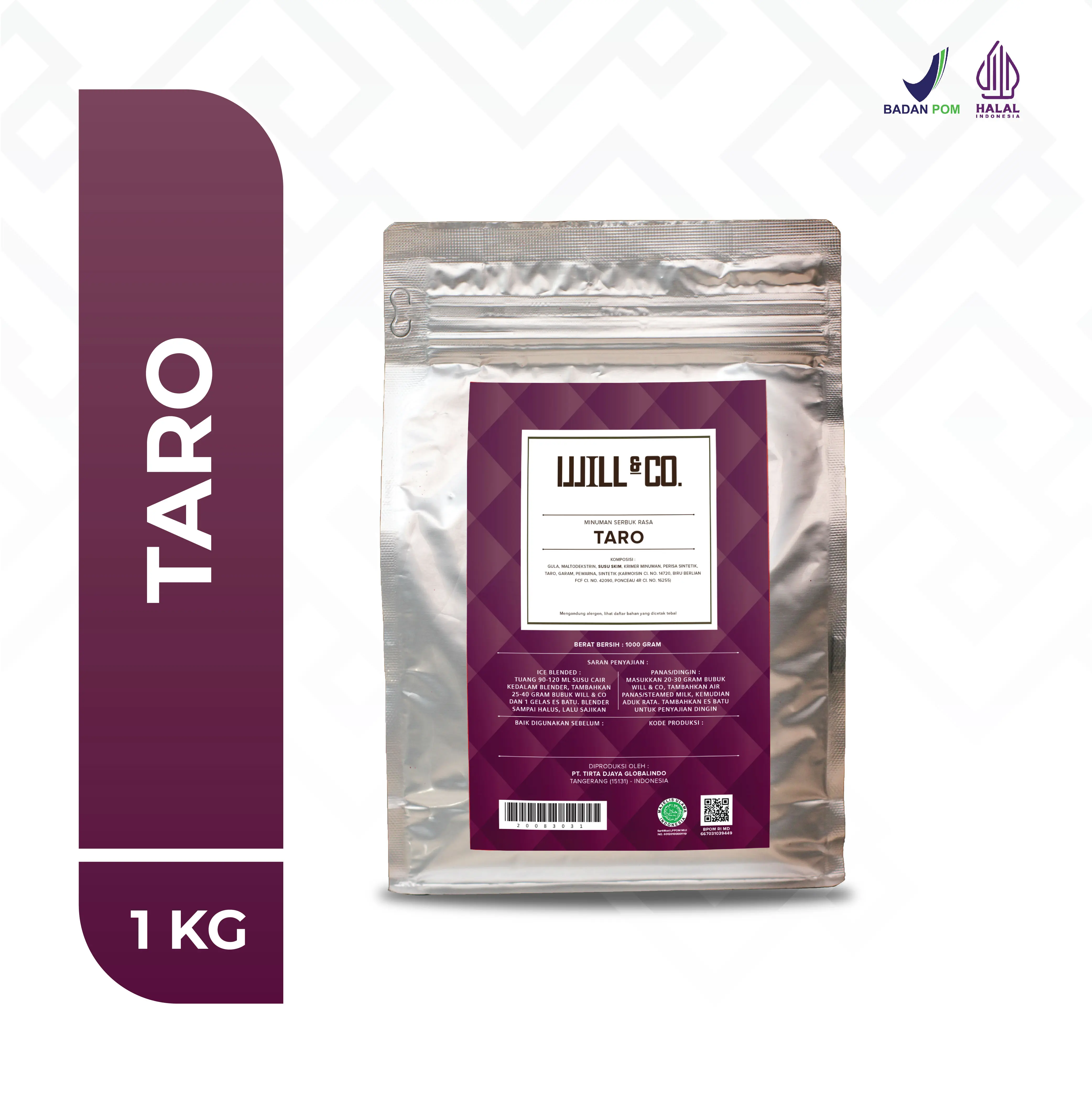 Bubuk Minuman Taro Premium Will&Co Powder 1Kg