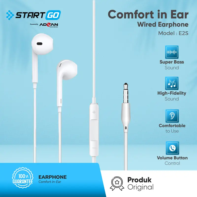 STARTGO earphone/headset E2S Super Bass 3.5 inch Jack TPE Android earphone earphones 0