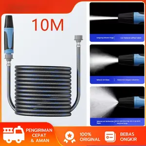 （COD） 10m Selang Air Tahan Ledak Anti Kusut Multi Fungsi Cuci Mobil Siram Tanaman  Connector