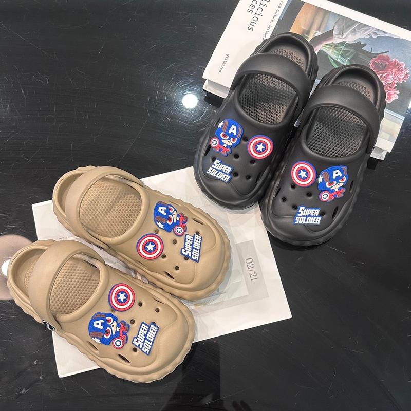 Dép sục cross bé trai hoạ tiết đội trưởng mỹ chất liệu nhựa eva mềm dẻo 4-12 tuổi