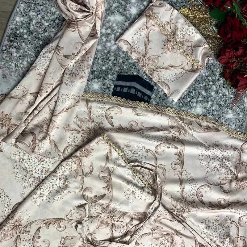 Mukena Gold Harian Jumbo Mewah Armaniya Silk 2 in 1 Motif Cantik Senada Renda 0