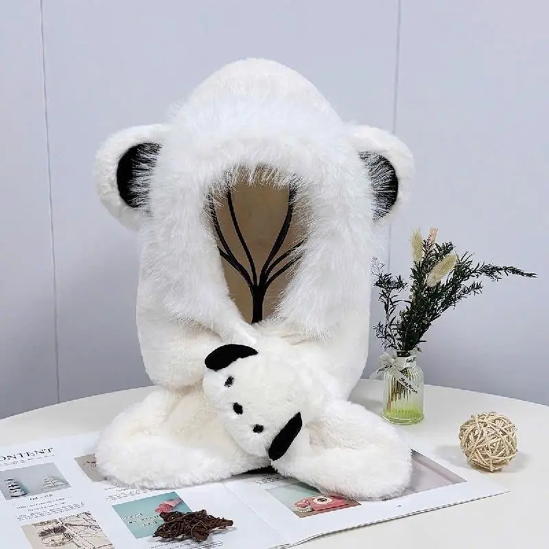 Mũ mùa đông cho bé từ 4-12 tuổi kèm khăn quàng cổ nhiều hình xᶖnh xắn 6