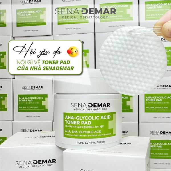 Senademar - Toner pad AHA-GLYCOLIC ACID, Tẩy da chết, 70 miếng [Tặng 1 Nạ] Skincare 1
