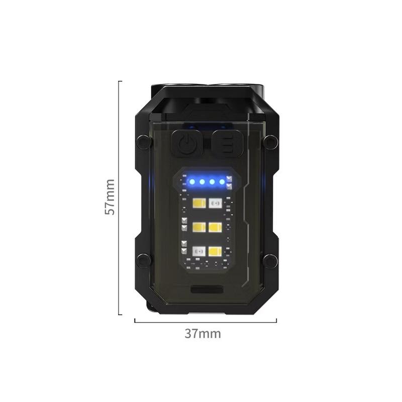  Đèn Pin Mini cầm tay đa chức năng kẹp mũ móc khóa Có nam châm Nhiều chế độ sáng tiện lợi dendo ida den  pin flashlight đèn  pin  led  7  chế  độ đèn  tích  điện  siêu  sáng 