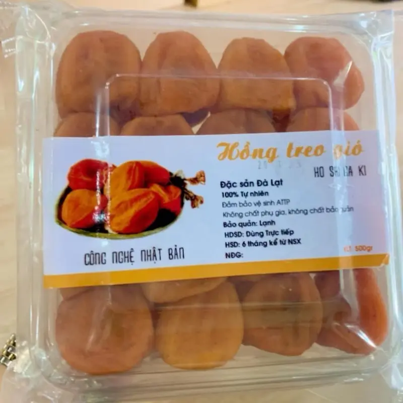 [ Hàng cao cấp size 15-20 quả ] 500GR Hồng vuông đồng không hạt Treo Gió Hoàng Minh Food Hồng Dẻo Đặc Sản Thơm Ngon Ngọt Tự Nhiên Phù Hợp Làm Quà Tặng Lễ Tết 1