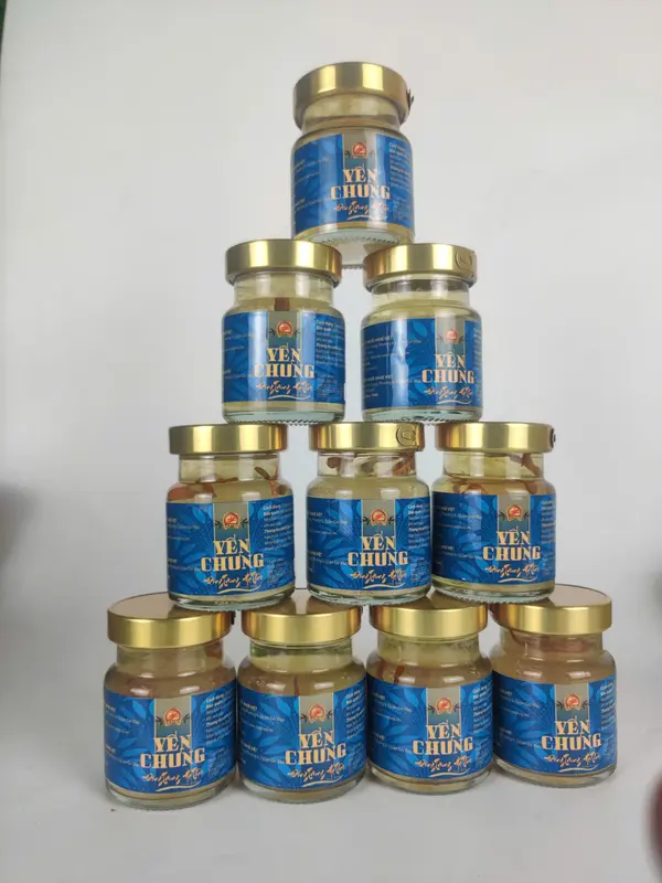 THTD - Combo 20 lọ Yến 70ml  [ 10 lọ Sâm canada và 10 lọ Đông Trùng Hạ Thảo sử dụng Cỏ Ngọt thay thế đường phèn] yến  sào yensao hũ chưng sẵn 6