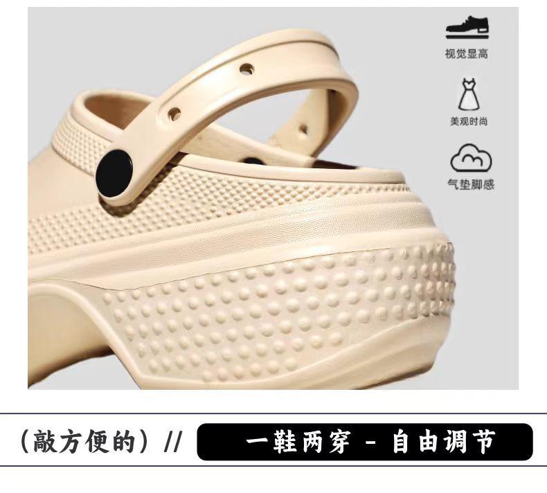 Product Introduction of Guốc Đế Dày, Chất Liệu EVA, Dành Cho Nữ, Thích Hợp Cho Các Hoạt Động Ngoài Trời Mùa Hè, Phong Cách Mới, Tăng Chiều Cao, Dép Bãi Biển, Kín Ngón Chân, Giá Rẻ, Dép Nữ 4